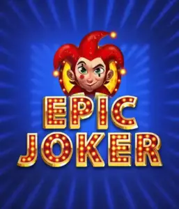 Enter the vibrant world of Epic Joker slot by Relax Gaming, showcasing a playful joker with a bright red hairstyle against a dazzling blue background. This image portrays the light-hearted spirit of classic slots, ideal for those who love traditional gameplay, delivering a charming play experience.